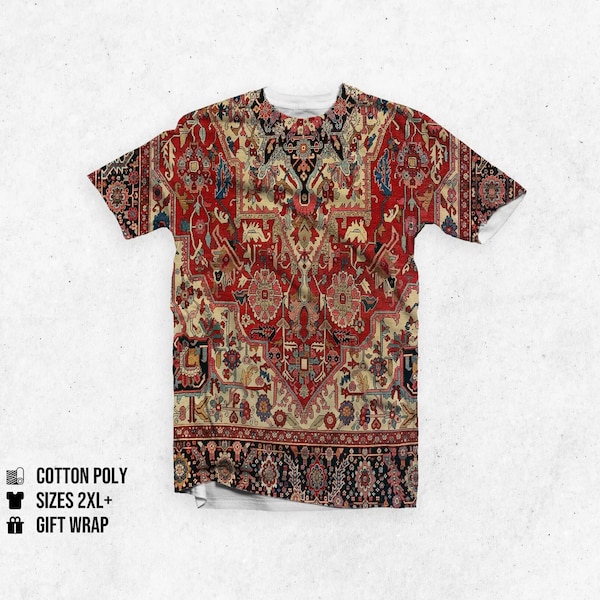 Russian carpet T-shirt - fullprint allover print -  Persian rug shirt slavic slav design clothing perserteppich russische kleidung russland