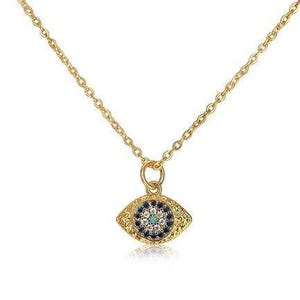 Cielo Blue Evil Eye Necklace