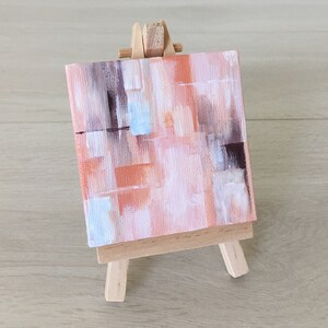 Original Abstract Minimalist Painting | 3x3in Acrylic Painting, Hand Painted, Small Canvas Artwork