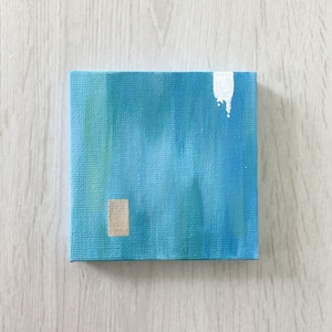 Original Abstract Minimalist Painting | 3x3in Acrylic Painting, Hand Painted, Small Canvas Artwork