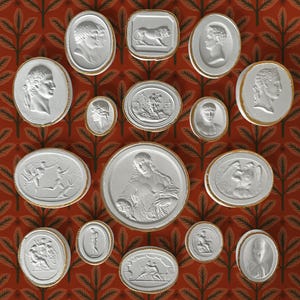 Pair Of Grand Tour Plaster Intaglio Replicas, Framed | Chairish