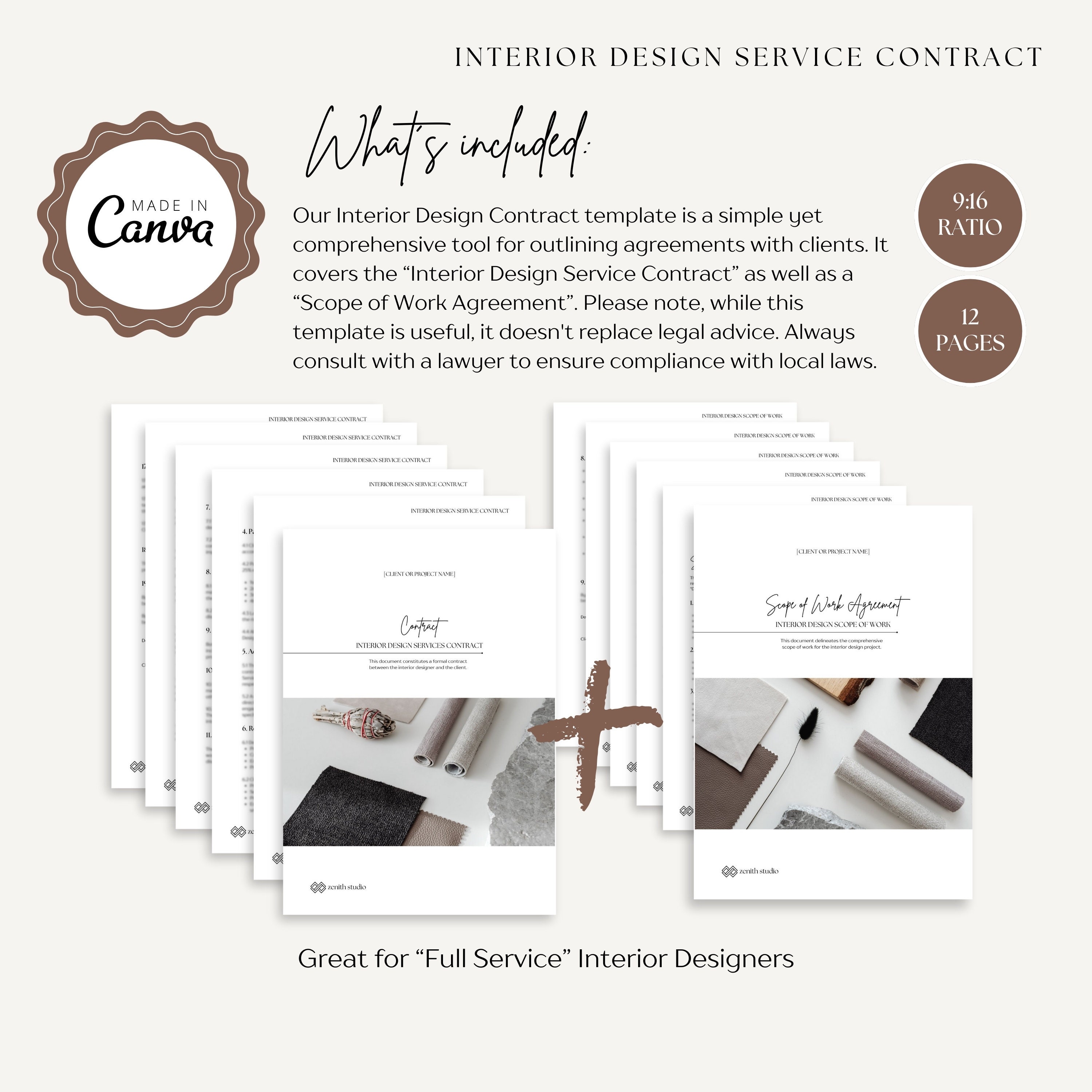 DESIGN CONTRACT I Interior Design Service Contract | Scope of Work ...