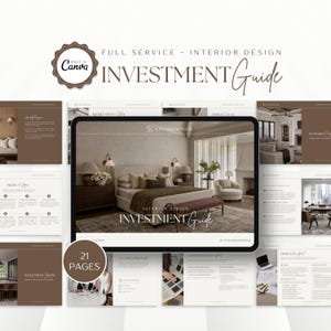 Investeringsguide för inredning – Fullständig service (Canva-mall)