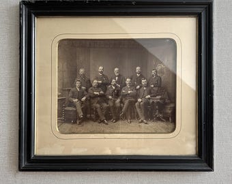 Vintage Gentlemen Photography – Framed Victorian Portrait Art (20.3" × 18")