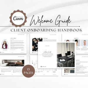 WELCOME GUIDE I New Client Service Guide | Client Onboarding Template | Interior Design Template I Canva Template