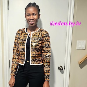 African print Jacket/ Kampala Jacket/ waist length Jacket/ African print clothing/ Ankara top/ African Fashion/ African design jacket