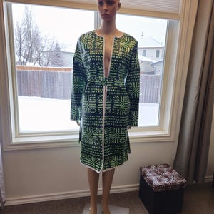 Mid length Ankara Kimono / Maxi Jacket/ African Print Jacket