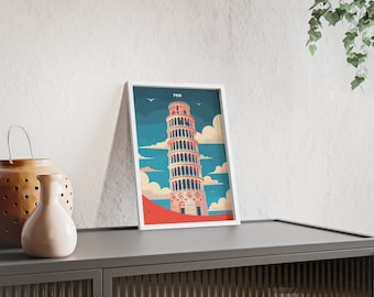 Pisa Italy Art wall - graphic poster of the most beautiful places in the world