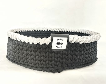 Panier pour chat, lit en coton pour chat moyen, lit végétalien doux, pour chats au crochet