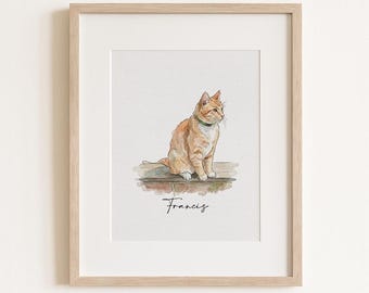 Pintura de mascotas, retrato de mascotas, acuarela de mascotas, retrato personalizado de perros, retrato personalizado de mascotas, regalo para mascotas, pintura de perros, regalo conmemorativo para mascotas