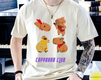 Cute Capybara Club Tee for Animal Lovers, Funny Unisex Shirt, Comfort Colors T-Shirt