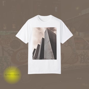 Koszulka New York City T Shirt Unikalna koszulka unisex Koszulka minimalistyczna Koszula Skyscrapers Fotografia Koszulka vintage dla mężczyzn i kobiet Prezent dla miłośników Nowego Jorku