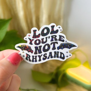 You’re Not Rhysand ACOTAR Sticker For Book Lovers, Sticker For Laptop, Bookish Holographic Vinyl Decal Sticker, Size 2.5x1.7 in, S#77