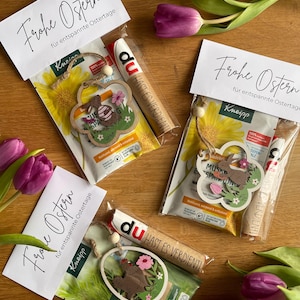 Kleines Ostergeschenk / Entspannungsset zu Ostern / Badesalz / Schokolade / Oster Mitbringsel / Frohe Ostern Geschenkidee