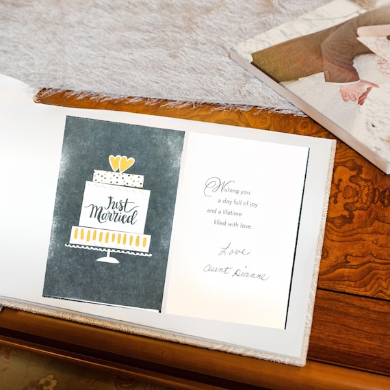 Custom Greeting Card Memory Book with Premium Binding and Hardcover |  Personalized Album for Weddings, Retirement, Graduation and more