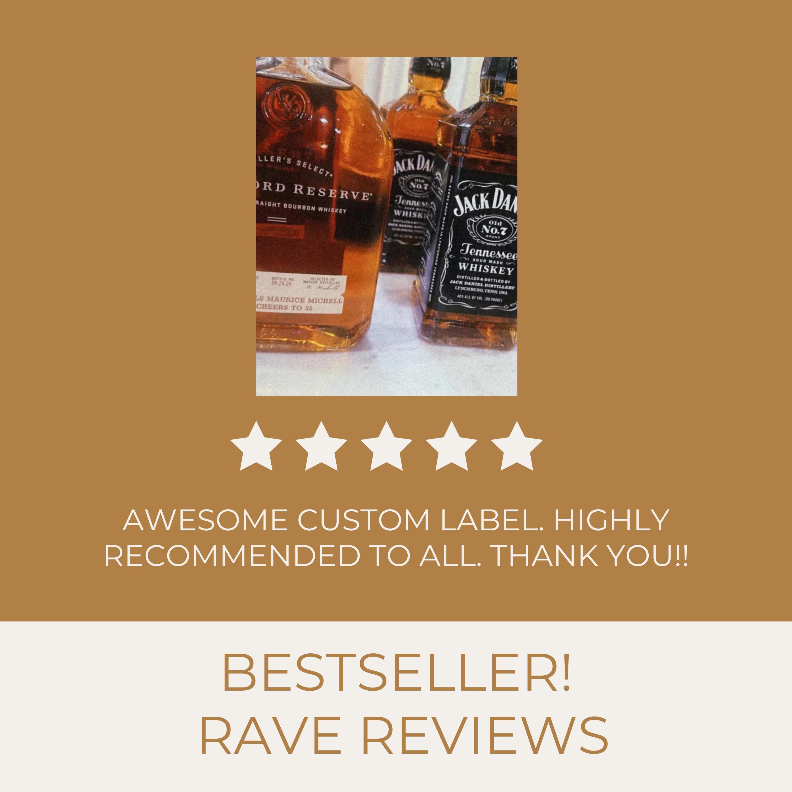 Custom Bourbon-inspired Label - Personalize Your Whiskey Bottles! - Etsy