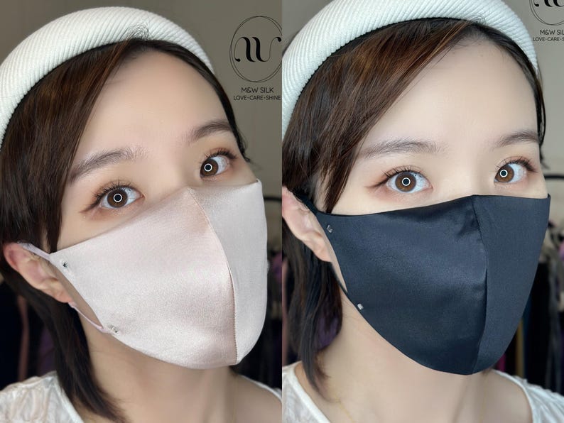 UV Silk Mask,100% Mulberry Silk, UPF 50+, Extra Coverage BóVita Classic Collection image 10