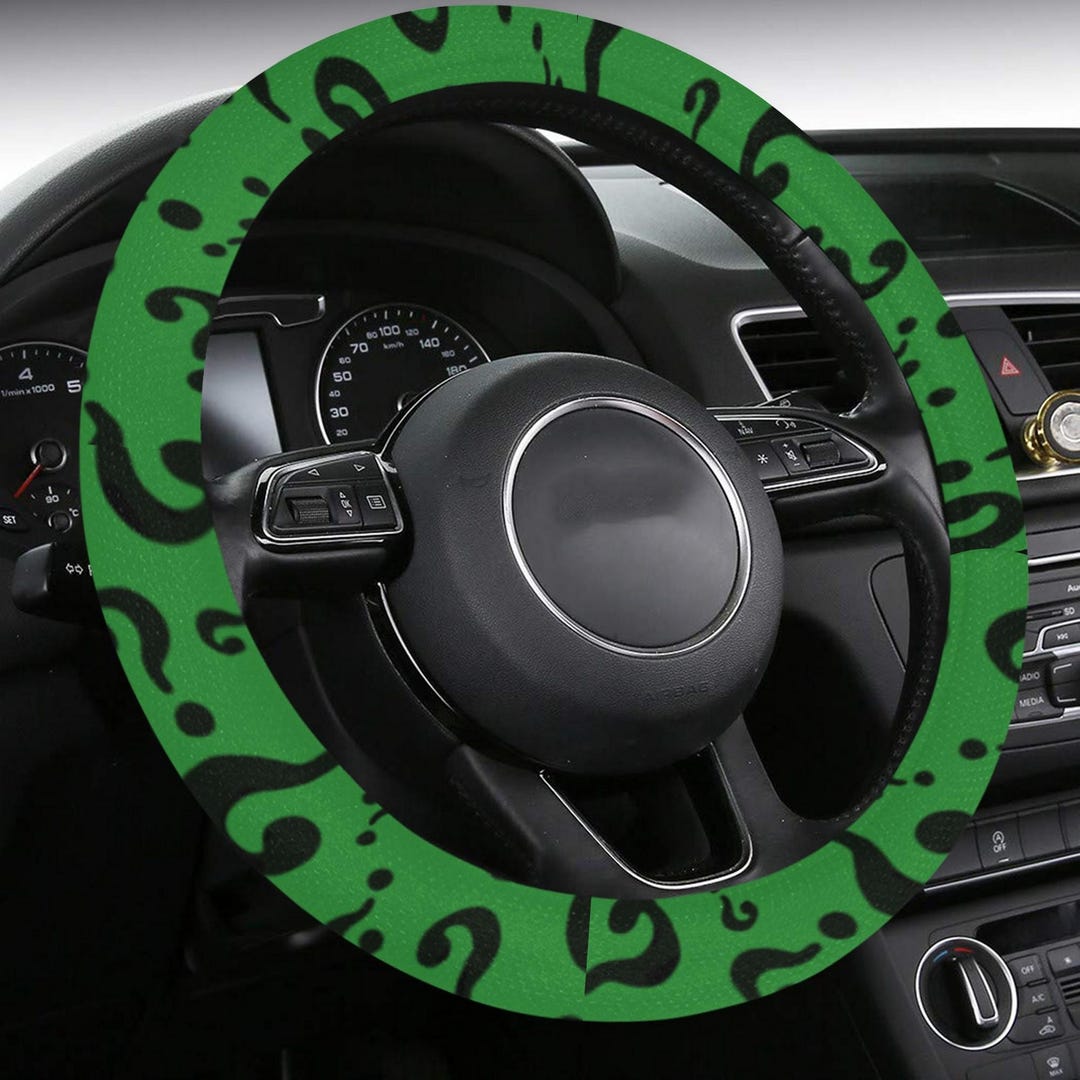 Riddler Riddle Green Questions Car Steering Wheel Cover With Anti-slip ...