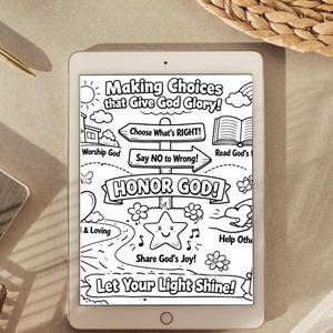 Kleurplaat Christian Choices | Zondagsschoolactiviteit (afdrukbare pdf)