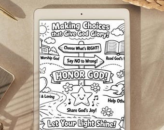 Christian Choices Coloring Page | Sunday School Activity (Printable PDF)
