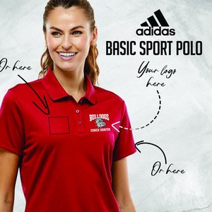Custom Adidas Ladies Performance Polo: Personalized Logo Design