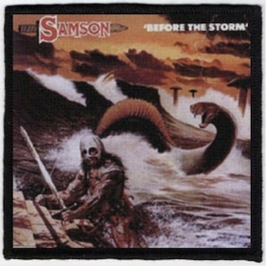 Parche impreso sublimado de Bruce Dickinson "Sansón antes de la tormenta" S063P