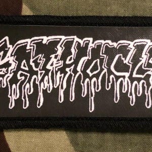 Écusson imprimé sublimé A041P avec logo Grindcore d'Agathocles