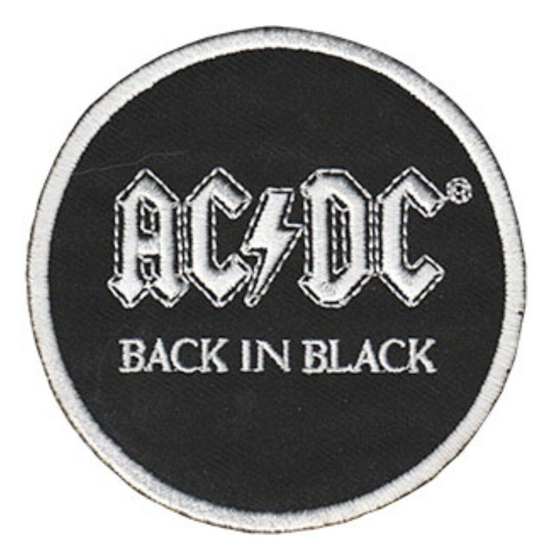 AC/DC Back in Black Embroidered Patch Patch A061P - Etsy