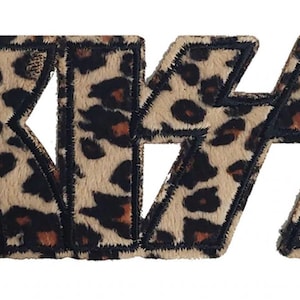 Kiss Fuzzy Leopard Logo Embroidered Patch K010P