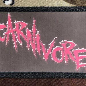 Carnivore Thrash Metal Logo Sublimated Printed Patch C061P