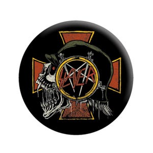 Slayer Wehrmacht Skull 1.25" Button S012B125 Badge Pin
