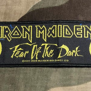 Iron Maiden Fear Of The Dark Super Strip Woven Patch I015P