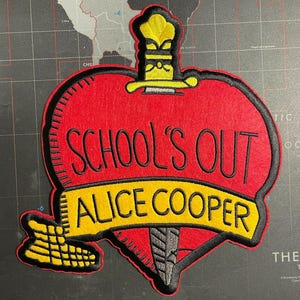 Alice Cooper School's Out Felt and Embroidered Back Patch A102P