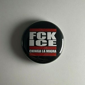 F*ck Ice FCK ICE Antifascistisk Run Dmc 2,5 cm knapp I006B nålmärke
