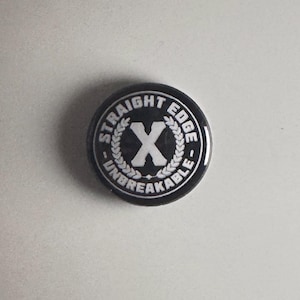 Straight Edge Unzerbrechlich SXE 1"Button S049B Badge Pin eingebe