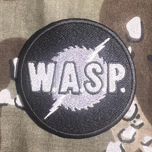 WASP W.A.S.P. Saw Blade Embroidered Patch W022P