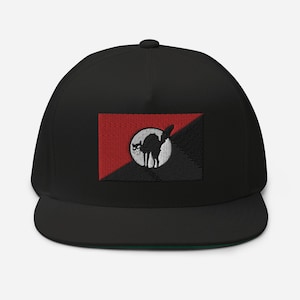 Geborduurde baseballpet met Sabo Cat anarchist
