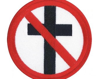 Parche bordado oficial del logotipo &quot;No Crosses&quot; de Bad Religion (B079P)
