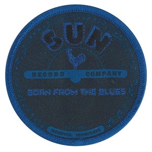 Sun Records Blue Embroidered Patch S101P Elvis Presley