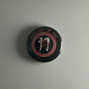 Insignia de botón S041B de 1 pulgada de NYHC "Harto de todo"