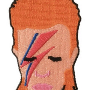 David Bowie Alladin Sane Face Embroidered Patch B041P