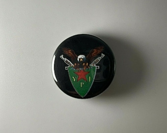 Insignia de botón YPG de 1,25" de la Unidad de Protección Popular de Rojava de las YPJ (YPG) Y002B125