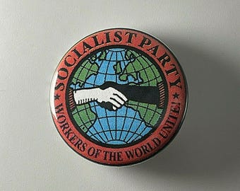 Insigne à épingle du Parti socialiste (1,25 po) S008B125 Travailleurs du monde, unissez-vous ! IWW