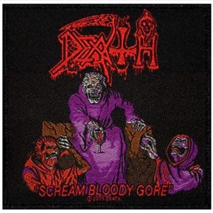 Death Scream Bloody Gore Woven Patch D063P