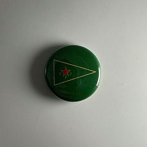 YPJ Flag Rojava People&#39;s Protection Unit Kurdistan YPG 1&quot; Button Y004B Badge Pin