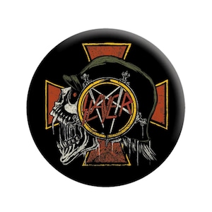 Slayer Wehrmacht Skull 1.25" Button S012B125 Badge Pin