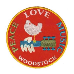 Woodstock Peace Love Music Hippie Logo Embroidered Patch W002P