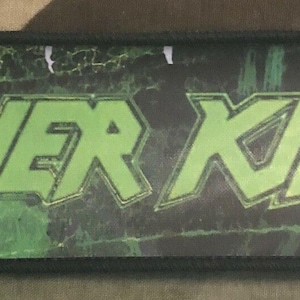 Over Kill Logo Großer Super Strip Sublimierter Gedruckter Aufnäher O007P