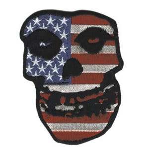 Misfits Fiend Club USA American Flag Embroidered Patch M050P