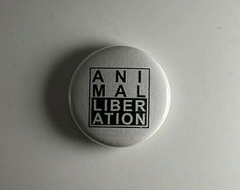 Animal Liberation Vegan Vegetarian 1” Button A004B Badge Pin